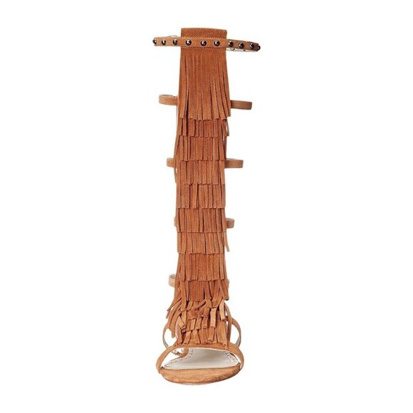 Alice + Olivia Sandals for Women on Sale up to 90% Off: Poshmark NWOB Alice + Olivia Toffee Oily Suede Fringed Paula Gladiator Sandal